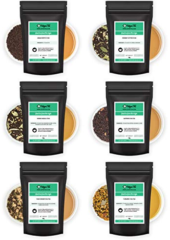 Udyan Tea Tea Indian Chai Tea Sampler - 10 g Each | Pack Of 6 Varieties