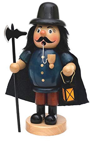 Deko-Geschenke-Shop Räuchermann Nachtwächter 24 cm bemalt mit Laterne Räucherfigur 40576