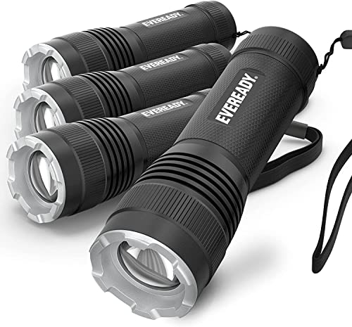 Eveready LED Torch, Super Bright Flashlight, Ideal for Emergencies, Camping and Outdoor Lights, Pocket Torch, Pack of 4