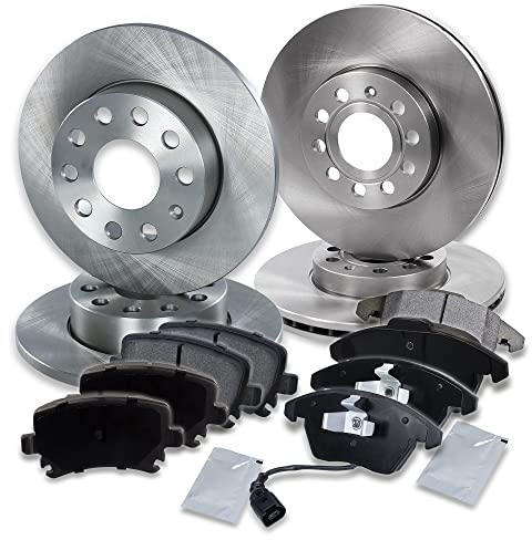 Set di freni ATEC Germany incl. dischi freno anteriori Ø 288 mm ventilati + posteriori Ø 260 mm pieni + pastiglie freno anteriori e posteriori