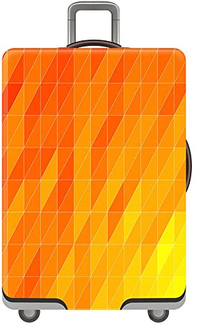 Hiseng Elastisch Kofferhülle Kofferschutzhülle Koffer Schutzhülle Kofferüberzug Luggage Cover Reisetrolleyabdeckung für 18-32 Zoll Koffer (M,Orange)