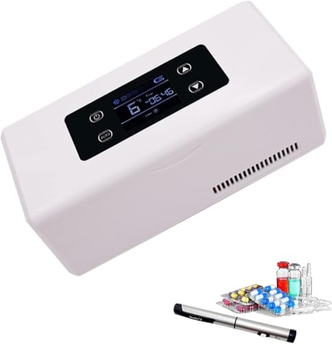 Contenitore Refrigerante Portatile Refrigeratore per Insulina All'aperto Auto Frigorifero Refrigeratore per Diabete Medicina USB Diabete Mini Frigo