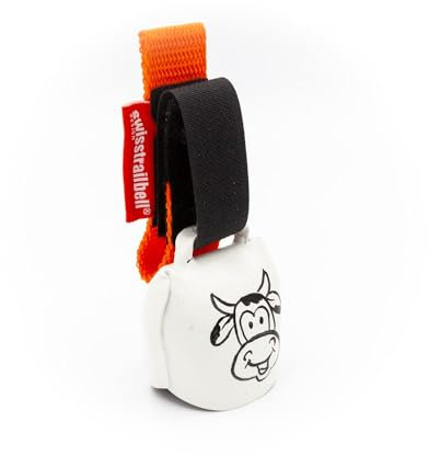 swisstrailbell® White Kuh Muhhh (Bandfarbe orange)