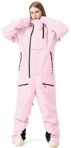 HOUZONIY Einteiler Skioverall Damen Schneeanzug Skioverall Skifahren Skianzüge Overall Jumpsuit Frauen Snowboard Skisuit Outdoor Sport
