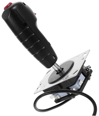 ibasenice Flugjoystick aus Aluminiumlegierung und Pvc mit Vibration und Präziser Steuerung für Flugsimulation und Gaming Controller Zubehör