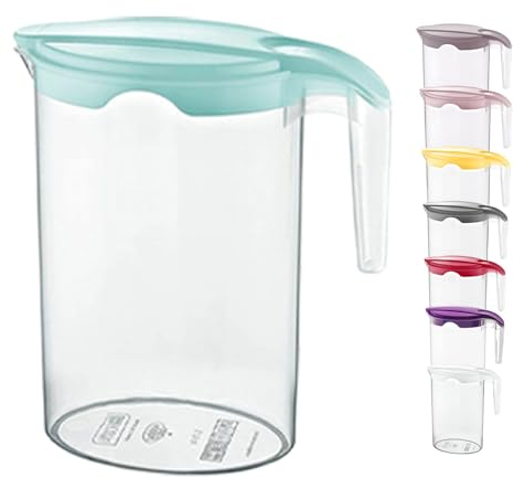 Plastic Fridge Door Jug with Lid - Easy Pouring Milk Storage Jug (1)