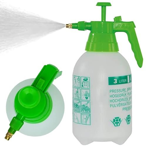 Spruzzatore Manuale Grande 3 LITRI Capacità, Universale e Portatile, a Pressione con Ugello Regolabile, Irrigazione e Cura Piante, Uso in Casa e in Giardino, Effetto Nebulizzatore (Classic 3 LITRI)