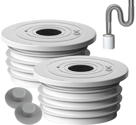 Ruwshuuk Joint de tuyau de vidange de laveuse, dispositif anti-refoulement de vidange - Joint de tuyau d'égout 2 pièces pour drain de sol,Petit couvercle d'étanchéité, bague d'étanchéité pour tuyau de