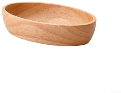 Bandeja de madera, bandeja ovalada de madera, platos de cena, cuenco, para platos, aperitivos, frutas secas, ensaladeras, llaves, joyas, relojes, cosméticos (20 x 12 x 4,5 cm)