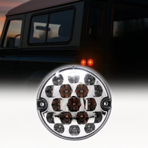 Dun-Bri DBG Valueline 95mm Round LED Signal Lights 12V/24V Stop/Tail/Indicator/Reverse/Rear Fog for Trailers, Truck, Lorry, Caravan, Van or Horsebox Clear