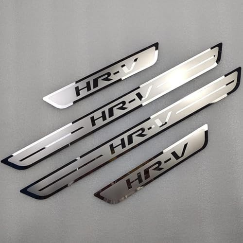 4 Piezas Acero Inoxidable Embellecedores de Umbral de Puerta de Coche para Hon-da HRV HR-V 2015-2021 2022 2023 2024, Autoadhesivo Puerta Guardias del Borde Estribos