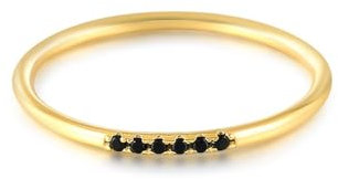 Epinki Gelbgold 375 9K Diamantring, Zart Klassiker Eheringe Au375 Gold Trauringe Verlobungsring mit Diamant Schwarz Echtschmuck für Damen, Gr.47 (15.0)