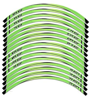 Rueda Moto 17 Para ER-6N Para ER6N Para ER 6N Pegatinas Reflectantes Cubo Rueda Motocicleta Moto Raya Llanta Cinta Adhesiva Accesorio Calcomanía Calcomanía(Green)