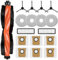 Kit accessori per Xiaomi Robot Vacuum X20 Max / X20 Pro, Saprdii 1 spazzola rotante, 6 sacchetti per la polvere, 4 panni per la pulizia, 2 filtri, 4 spazzole laterali, ricambio per robot aspirapolvere