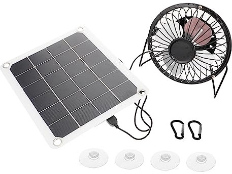 Mipcase Solar Panel Fan 10w Pet Ventilation Exhaust Fan Solar Powered Roof Fan for Rv Home Attic