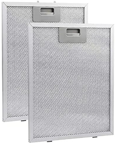 2 filtros para campana extractora, metálica, 320 x 260 mm, filtro de aceite, campana extractora, grasa