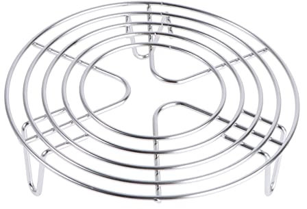 SOIMISS 304 Stainless Steel Steamer Rack for Cooking and Baking Multi-Purpose Round Steam Rack Stand for Electric Pressure Cookers and Rice Cookers High Foot Design for Efficient Steaming