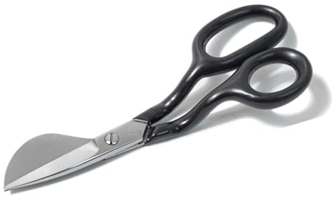 Ciseaux professionnels pour poils de moquette avec poignée ergonomique de 17,8 cm - Ciseaux à bec de canard pour couper les poils de moquette et les coutures