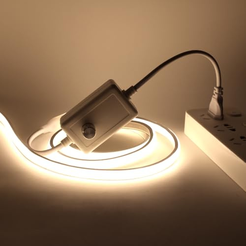 HEGEHE Tira de LED COB Regulable, 220V 288LEDs/M Super Cinta LED de Neón, Cinta luminosa Flexible FCOB LED Tira de Luz para Navidad,Vacaciones,Decoración de Interiores e Iluminación(Blanco Natural,3M)