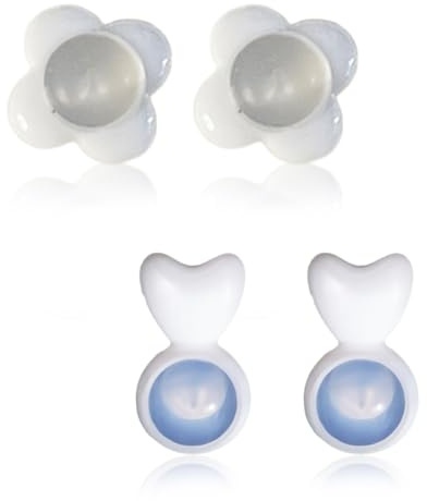 JYNXOR 2 Pares Biocerámica Tuercas Hipoalergenicas Cierres Elevadores De Pendientes Para Lobulos Caidos O Rasgados, Sujeta y Levanta Pendientes, Cierre Elevador