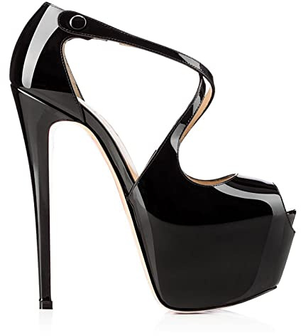 WQHPLMD Platform Stiletto Heels for Women, with Stiletto Heel Women's Platform High Heel Shoes Open Fish Mouth Toe Pumps for Casual Work Wedding