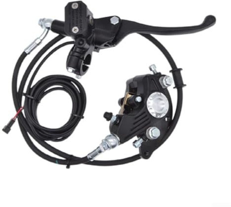 Set freno a disco idraulico per bici elettrica, freno a disco a doppio pistone con interruzione di potenza per bicicletta elettrica pieghevole, compatibile con rotori da 140-180 mm, kit anteriore e