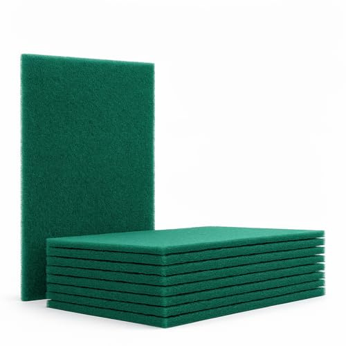 IMPORTIFY Estropajos Abrasivos Profesionales 23 x 15 cm – Pack 10 | Grado Medio | Fibra No Tejida | para Metal, Madera, Acero y Óxido | Uso Industrial