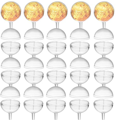 Healeved 80 Stück Schokoladenhalter aus Acryl Transparente Pralinenbecher für Schokoladenstrauß Blumenstrauß Zubehör für Selbstgemacht Süßigkeitenpräsentation
