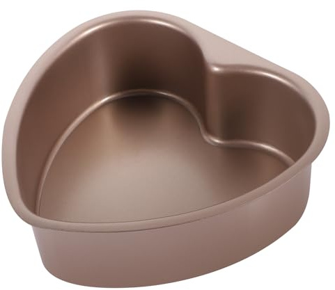 Hohopeti Teglia per Torta a Forma di Cuore in Acciaio Inox 8 Pollici Fondo Removibile Stampo per Dolci da Forno per Matrimoni Feste e Uso Casalingo Facile da Sformare e Pulire