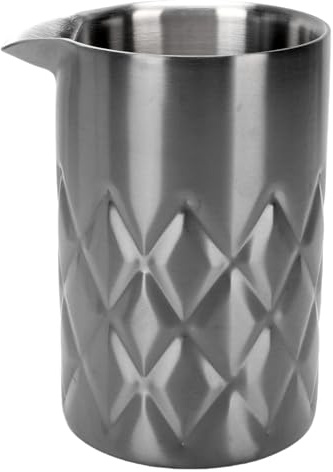 Eujgoov Bicchiere da Miscelazione in Acciaio Inossidabile da 540 Ml a Doppia Parete per Agitazione di Cocktail Brocca da Bar Professionale con Beccuccio per Feste in Casa Che Ospitano Regali (#1)