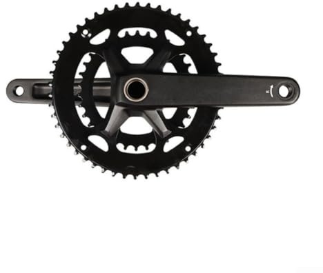 Dolvitrny Rennrad-Kurbelgarnitur 110BCD, Aluminiumlegierung, Doppel-Kettensatz, schmale breite Zähne, leichtgängige Schaltung, leichte Kurbelarme (165)