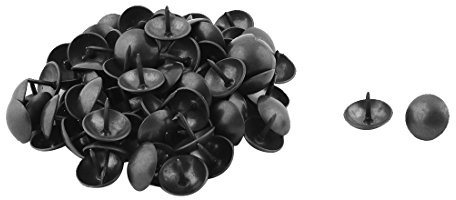 sourcing map 100stk.Möbel Nagel Tisch Stuhl Metall Reißzwecke Nagel Stecknadel Schwarz 14 x 13mm | 100stk., Schwarz, 14 x 13mm