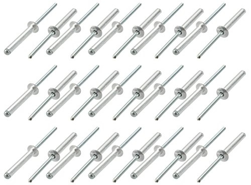 sourcing map 30Stk.Aluminum/Stahl Offenes Ende Blind Nieten 5mm x 30mm