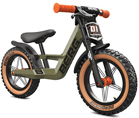 Berg Biky Trail Laufrad mit Handbremse ab 2 Jahre, Luftreifen, Magnesiumrahmen, 12 Zoll, Kinderfahrrad Jungen und Mädchen, Sattel höhenverstellbar