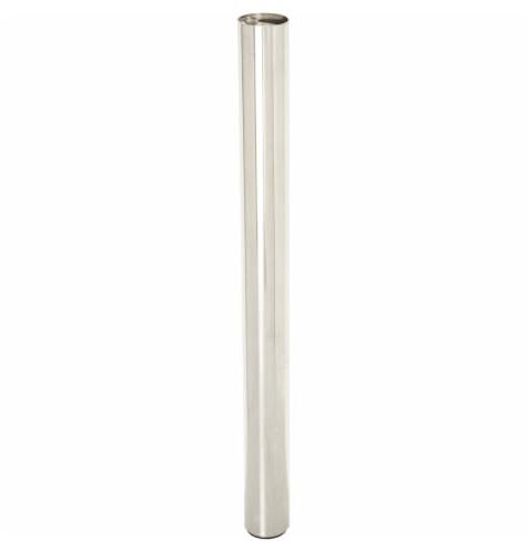 WAGNER Möbelbein/Tischbein/Möbelfuß/Verstellfuß Telescope - Ø 60 x 700-1070 mm, ausziehbar, Industriestahl pulverbeschichtet Edelstahl-Optik - 12186501