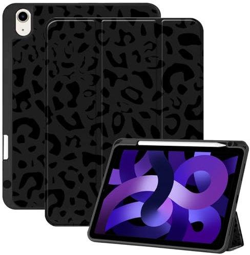 Deokke Kompatibel mit iPad Air 11 Zoll Hülle M3/M2 (2025/2024), iPad Air 5. / 4. (2022/2020) Generation 27,7 cm (10,9 Zoll), Stifthalter, TPU-Rückseite, automatische Sleep/Wake-Abdeckung, niedlich