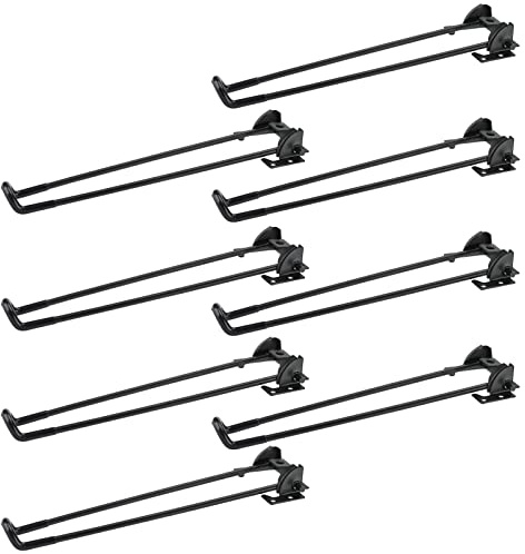 MUKCHAP 8 PCS 12 Inch Folding Hairpin Legs, 32cm Metal Pin Furniture Legs with Protect Feet for Coffee Table, DIY Desk, Nightstand, Black