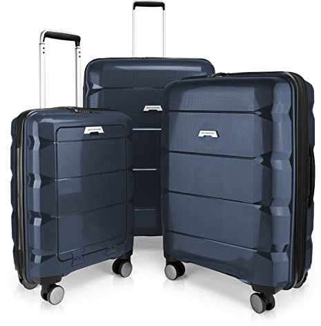 Hauptstadtkoffer Britz - Koffer-Set (S,M & L), Dunkelblau, HK-6579-DB