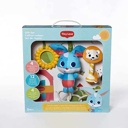 Geschenkset Tiny Love Meadow Days, Geschenkset mit Entwicklungsspielzeug für Babys, ausgewählte Spielzeuge für unterwegs, 0 Monate+