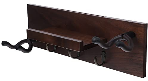 Supvox Gitarrenwandhalterung Für Gitarren Und Ukulelen Gitarrenhalterung Zur Wandmontage Gitarrenwandregal Mit Haken Basshaken Und Gitarrenhaken Geeignet Als Wanddekoration Für Gitarrenzu