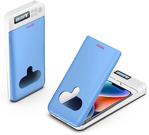 Caja de Bloqueo para teléfono Celular iDiskk con Temporizador, Caja de casillero con Temporizador para Android/iPhone, cárcel de teléfono para Que los niños se concentren más (Azul)