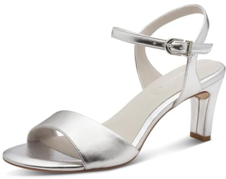 Tamaris Donna sandalo con tacco a stiletto metallico 38 EU