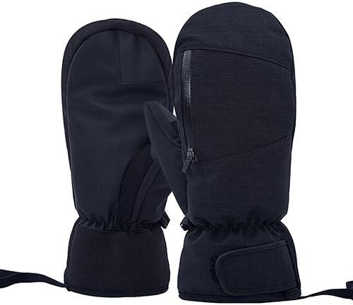 Lixada Manoplas de Snowboard para Mujeres y Hombres, Guantes de esquí Impermeables, Guantes de Nieve con Pantalla táctil para Invierno, Snowboard, Motos de Nieve