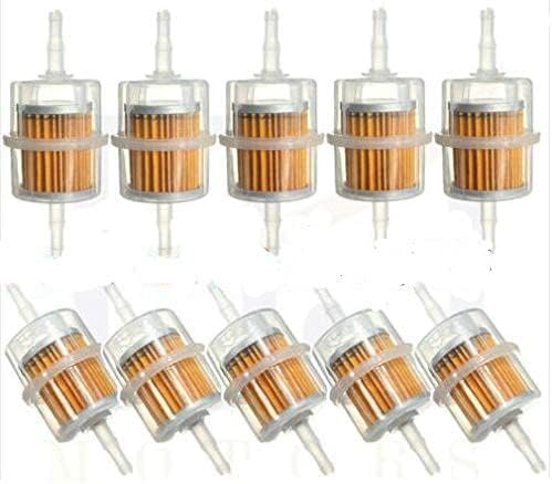 20 pcs/set SHLPDFM Fuel Filters Universal Petrol Inline Fuel Filter Large Car Part Fit for 6mm 8mm Pipes