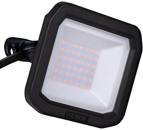 Luceco LFS30B150 Castra Black 30W 3150lm 5000K Slimline Guardian Security Floodlight