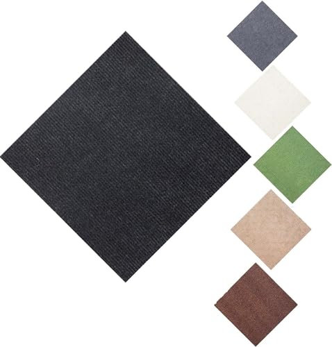 Alfombra Autoadhesiva for Piso, Azulejos De Alfombra, Alfombra De Empalme Insonorizada Reutilizable, Azulejos De Piso, Pelar Y Pegar, Alfombra Cuadrada De Cabecera De Bricolaje-12 * 12 Pulgadas (Color