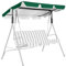 WingFly Columpio de Jardín Balancin de Jardín, Mecedora Hamaca Terraza Techo Toldo Balcón 2 y 3 Plazas, Columpio Jardín Tipo Balancín Toldo, 210 x 145 cm (Verde)