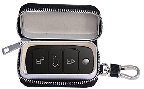 1 sac Faraday pour clé de voiture, pochette Faraday bloquant le signal des clés de voiture, pochette Faraday anti-vol, entrée à distance, protection anti-piratage, étui à fermeture éclair pour clés de