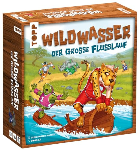 Wildwasser – Der große Flusslauf. Ein Wettrennen alle gegen alle. Der neue Spiele-Klassiker. 2–6 Personen | Ab 8 Jahren | 20–40 Minuten