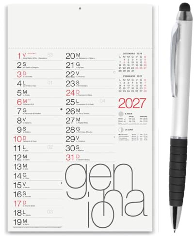 Hole Gadget 100 Calendari Personalizzati 2027 + 100 Penne Touch Personalizzate Gadget Pubblicitari di Fine Anno come Omaggio per i Clienti Promozionali Regali Aziendali. Cod. Master